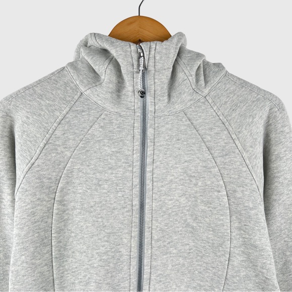 NWT Lululemon Scuba Full-Zip Cropped Hoodie In Heathered Grey - Picture 2 of 11